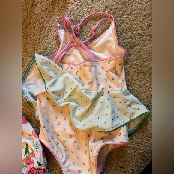 Cherry and Floral Baby Swimsuits - Picture 2 of 3